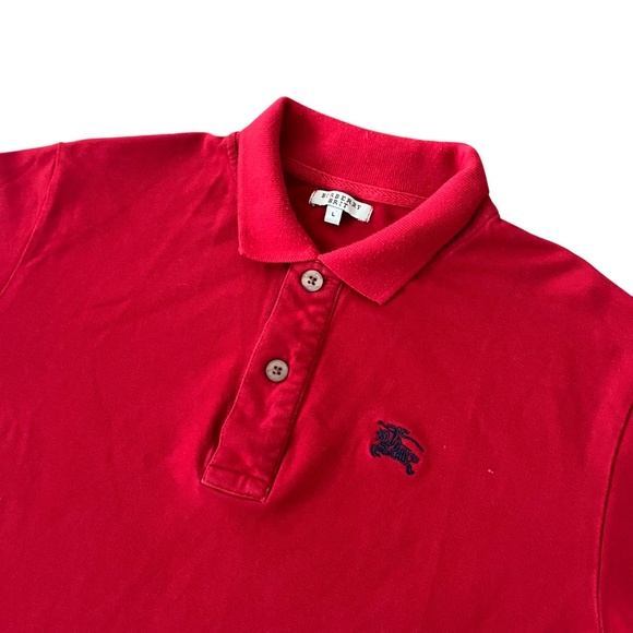 Burberry Red Polo Shirt - Picture 1 of 9